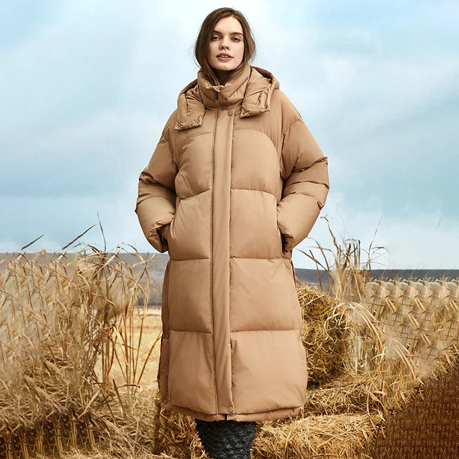 X Long Hooded Cotton Down Puffer Coats