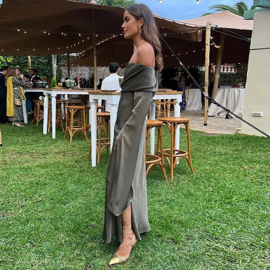 Off Shoulder Extended Sleeve Dress