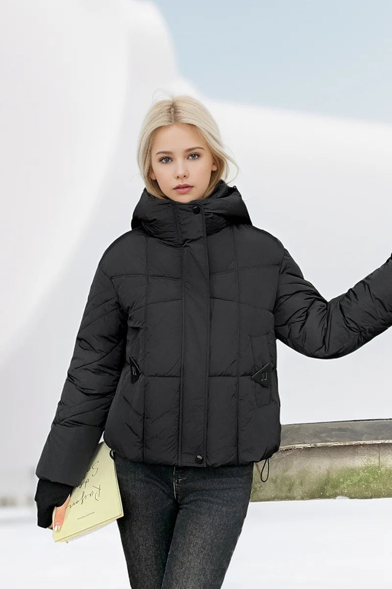 Large Pocket Hooded Short Puffer Jackets