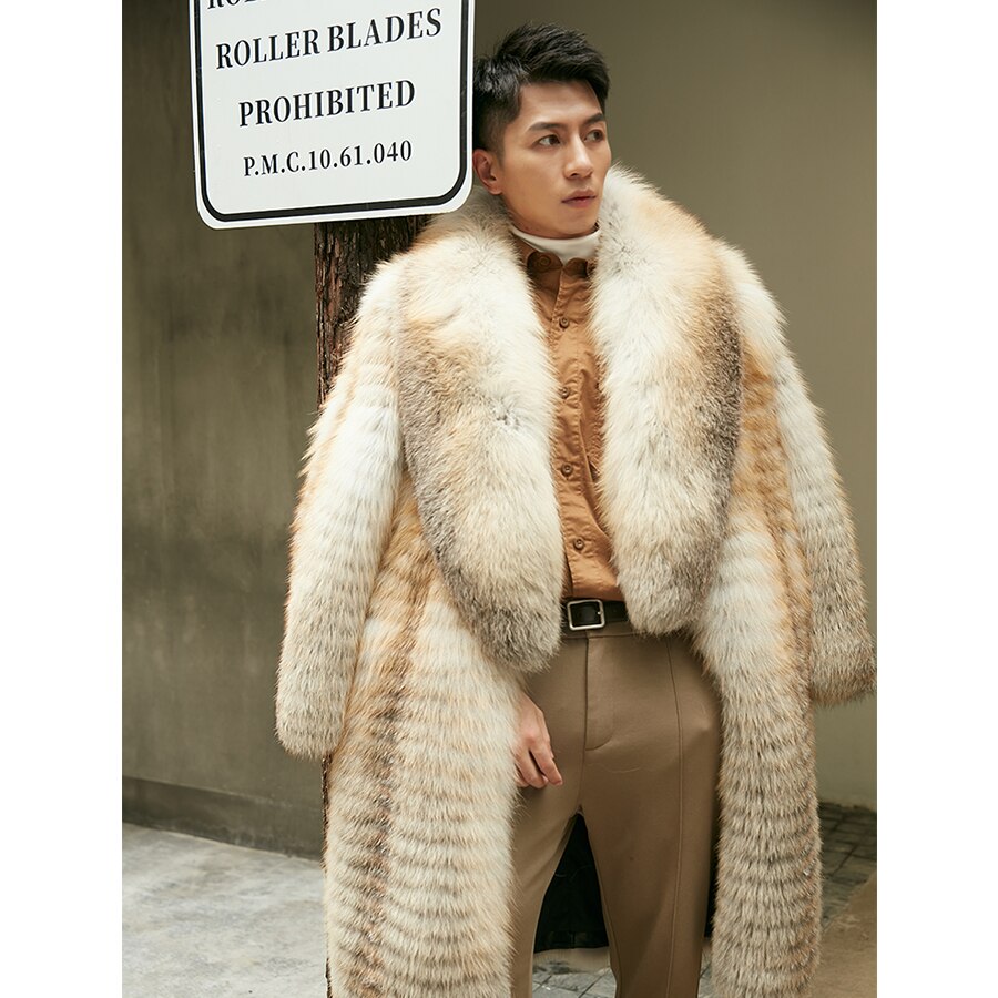 Luxury Real Fur Big Collar Long Coats