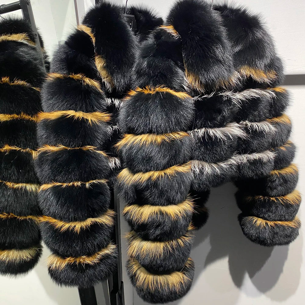 Cropped Real Fox Fur Coats