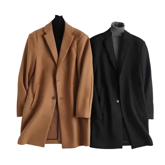 Faux Wool Blazer Jackets