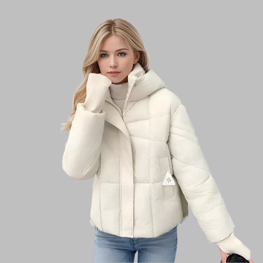 Large Pocket Hooded Short Puffer Jackets