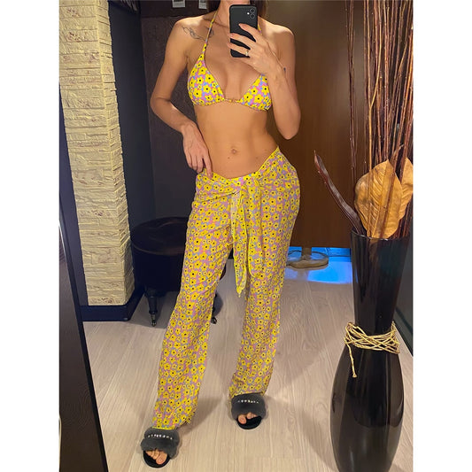 Print Scrunch Butt Bikini Sets & Pants