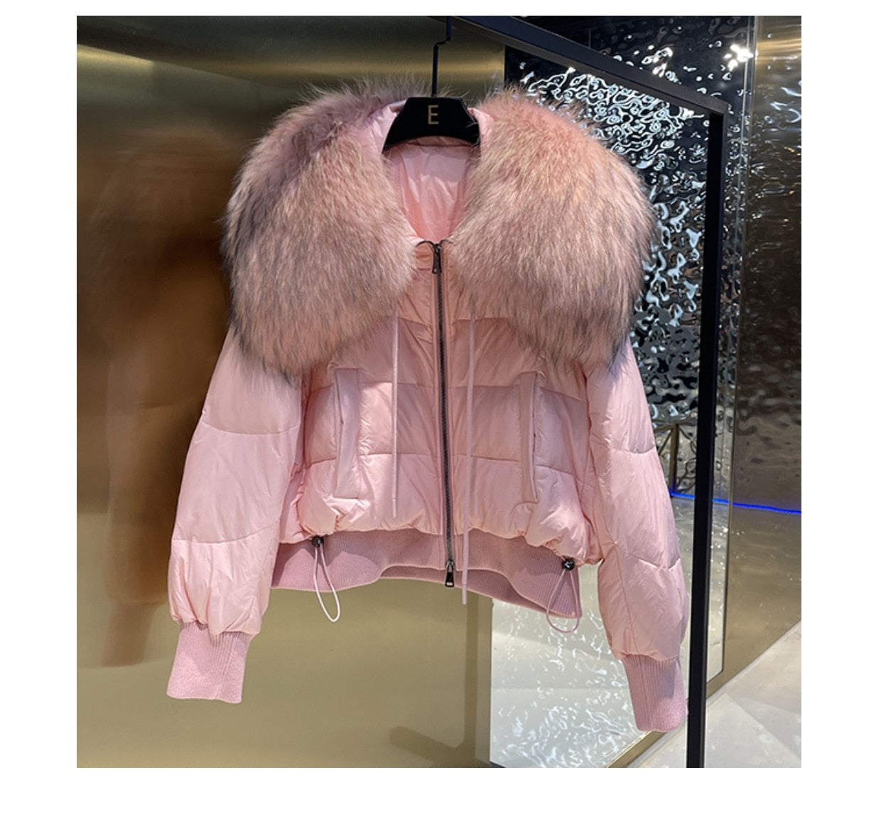 Real Fur Loose Duck Down Puffer Coats