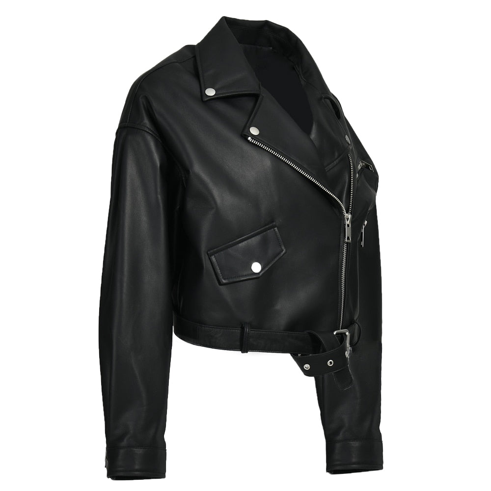 Genuine Leather Moto Jackets Crop (multi-colors)