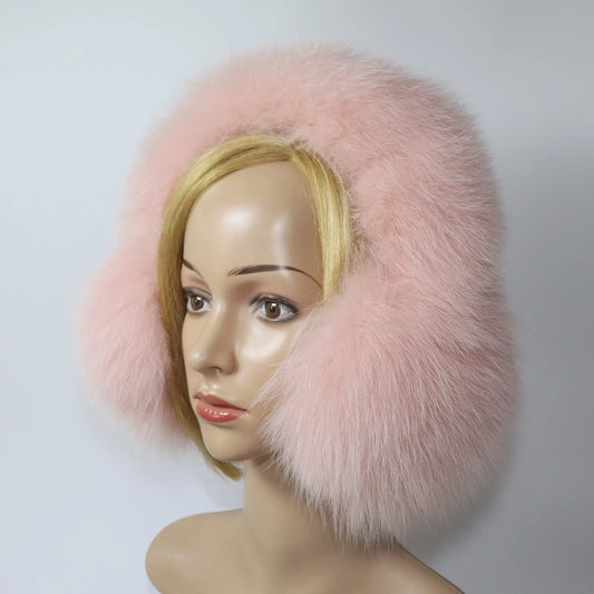 Big Fluffy Real Fur Earmuffs