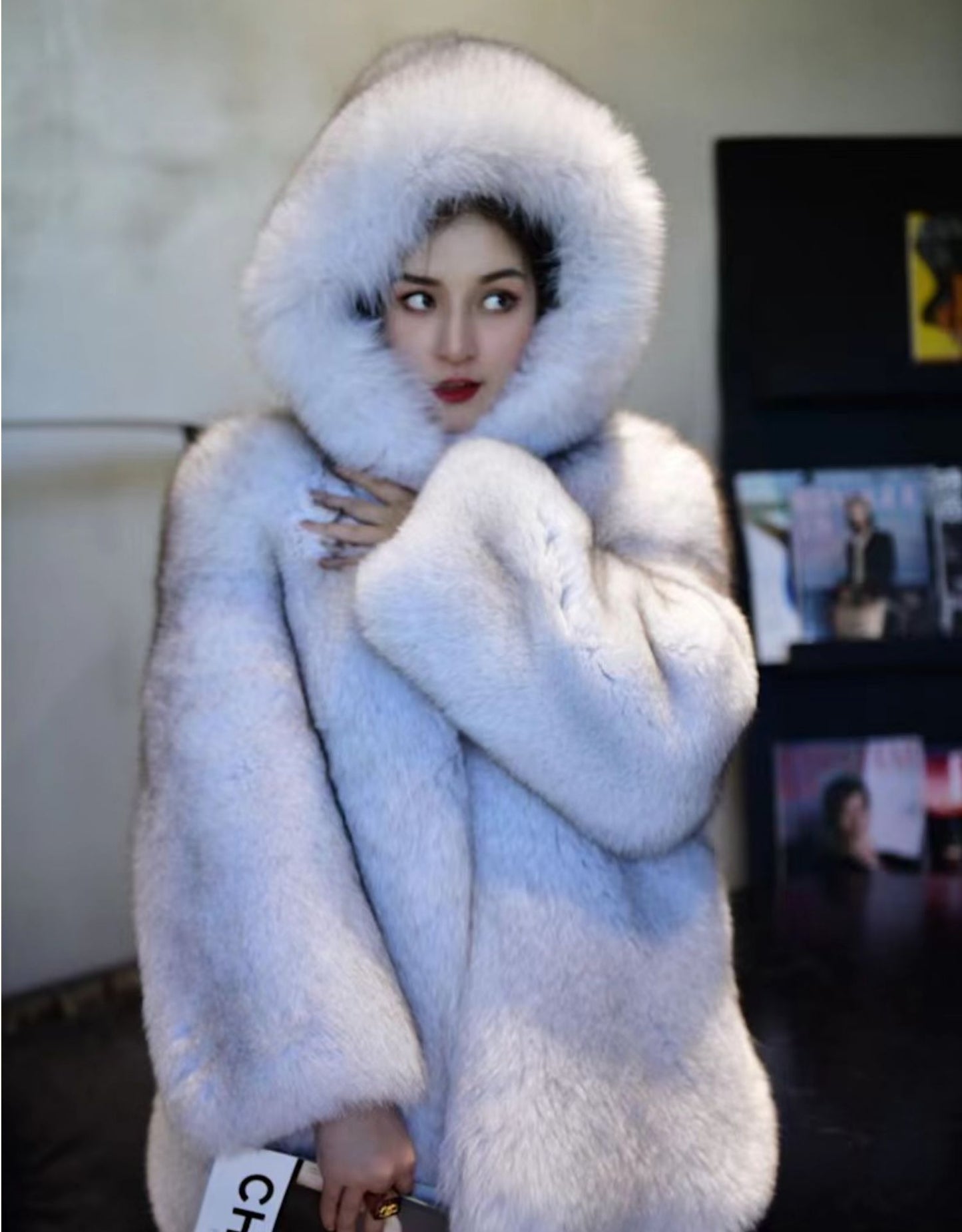 Real Fur Hooded Full Pelt Coats