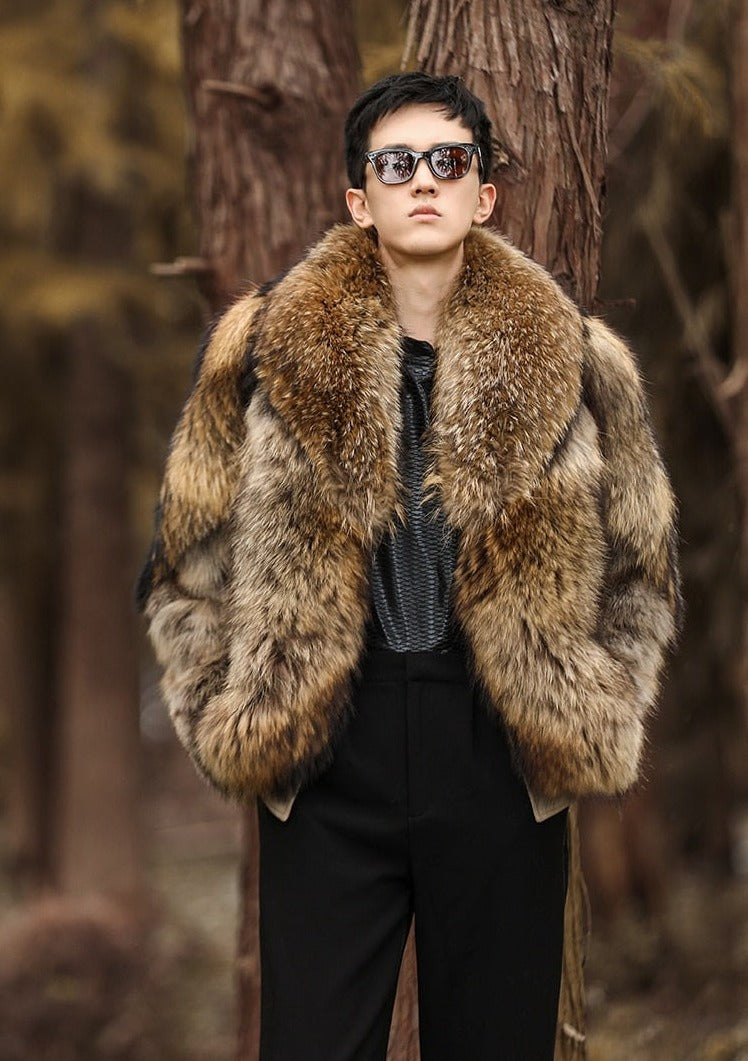 Real Fur Coat Big Fur Collar