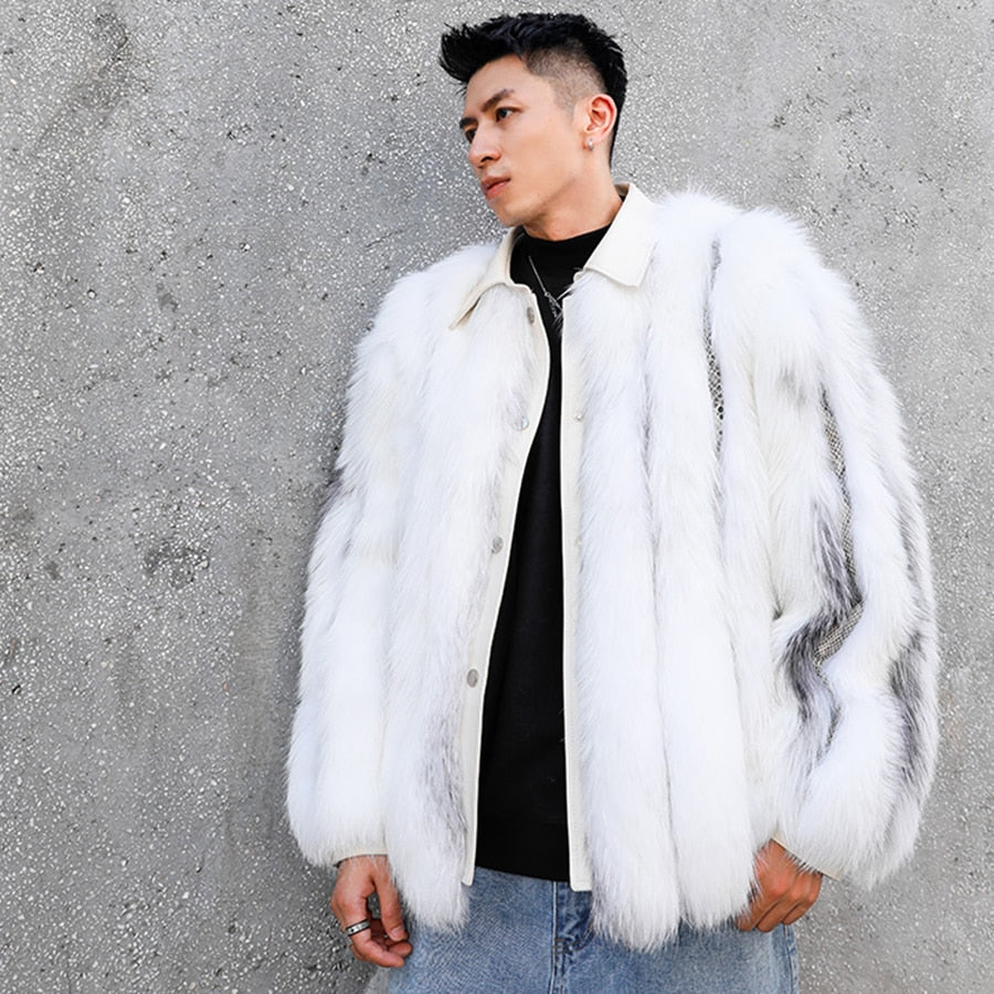 Luxury Cookies & Cream Real Fur Coat