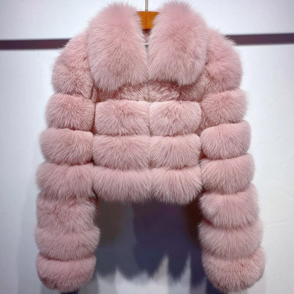 Cropped Real Fox Fur Coats