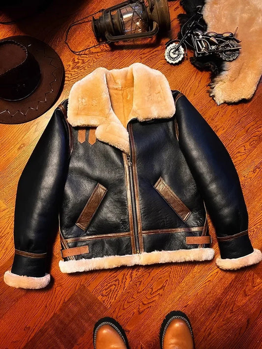 Classic Genuine Leather Air Force B3 Shearling Fur Coat