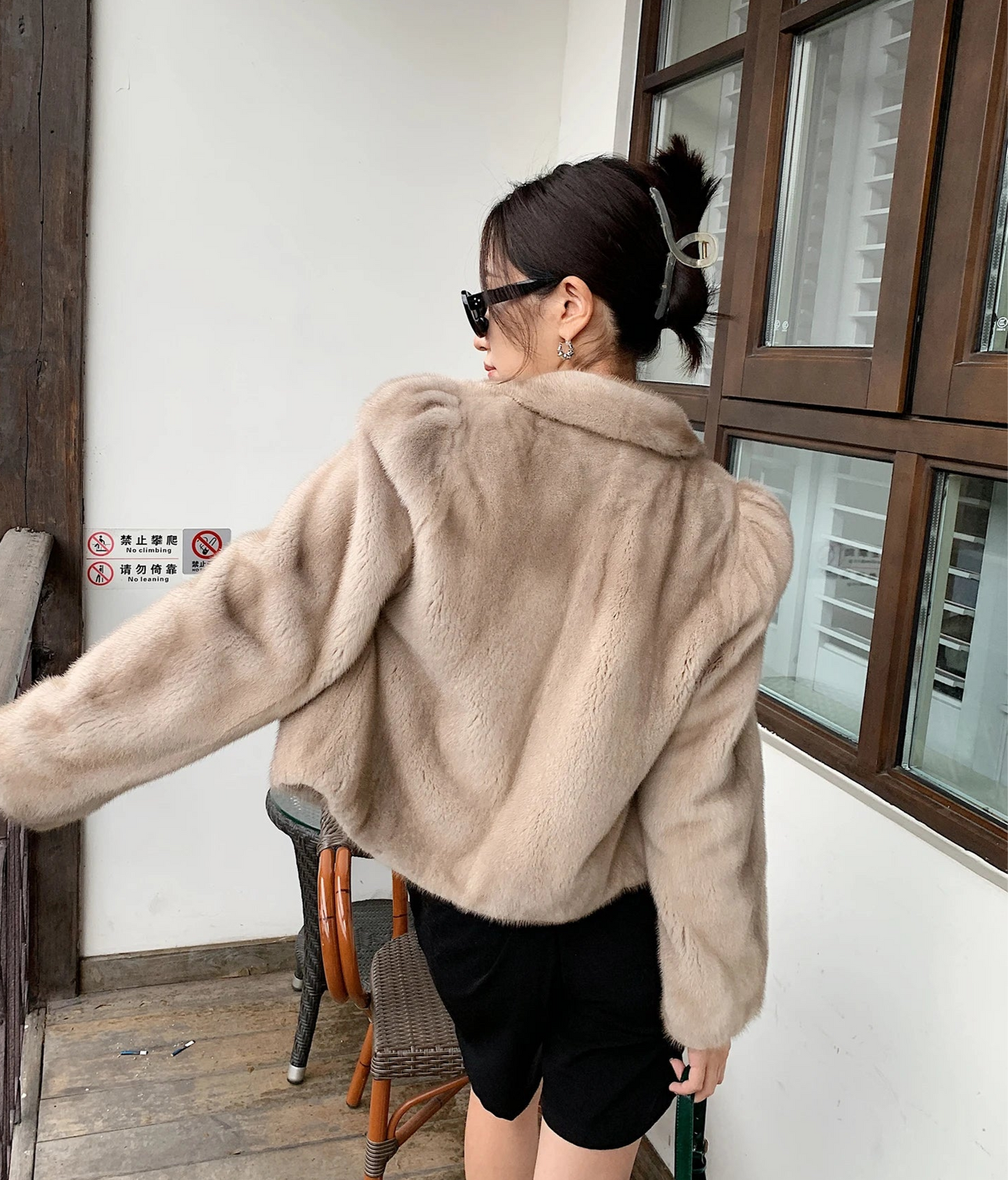 Pearl Real Mink Fur Coats Short