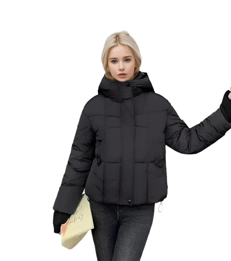 Large Pocket Hooded Short Puffer Jackets