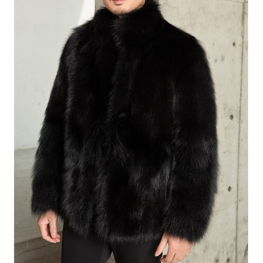 Real Fur Coats With Fur Stand Collar