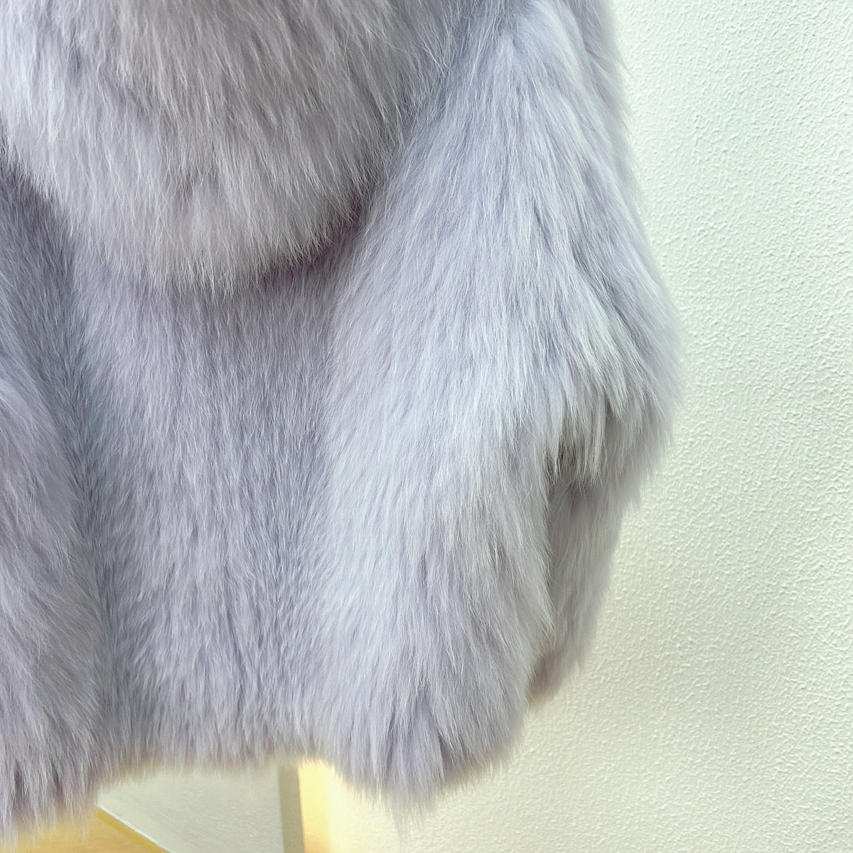 Luxury Knitted Hooded Bat Sleeved Real Fur Coats