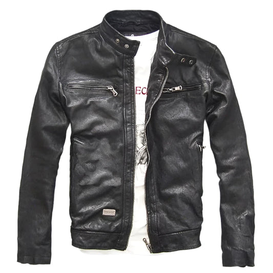 Classic Genuine Leather Moto Jackets