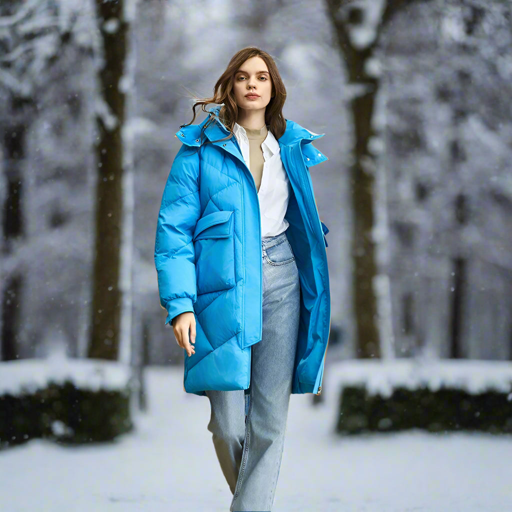 Puffer Coats Hooded Stand-Up Collar