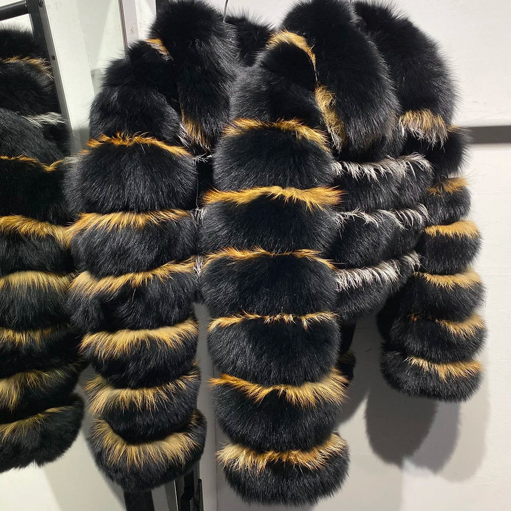 Cropped Real Fox Fur Coats