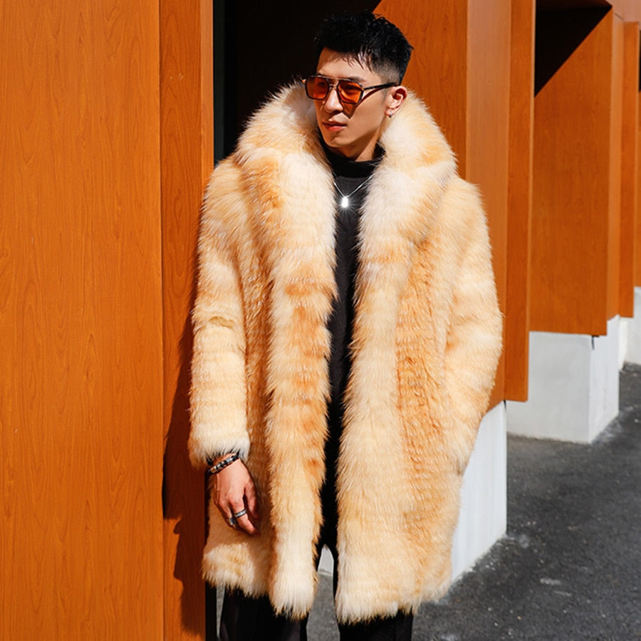 Luxury Genuine Mid-Length Real Fur Coats