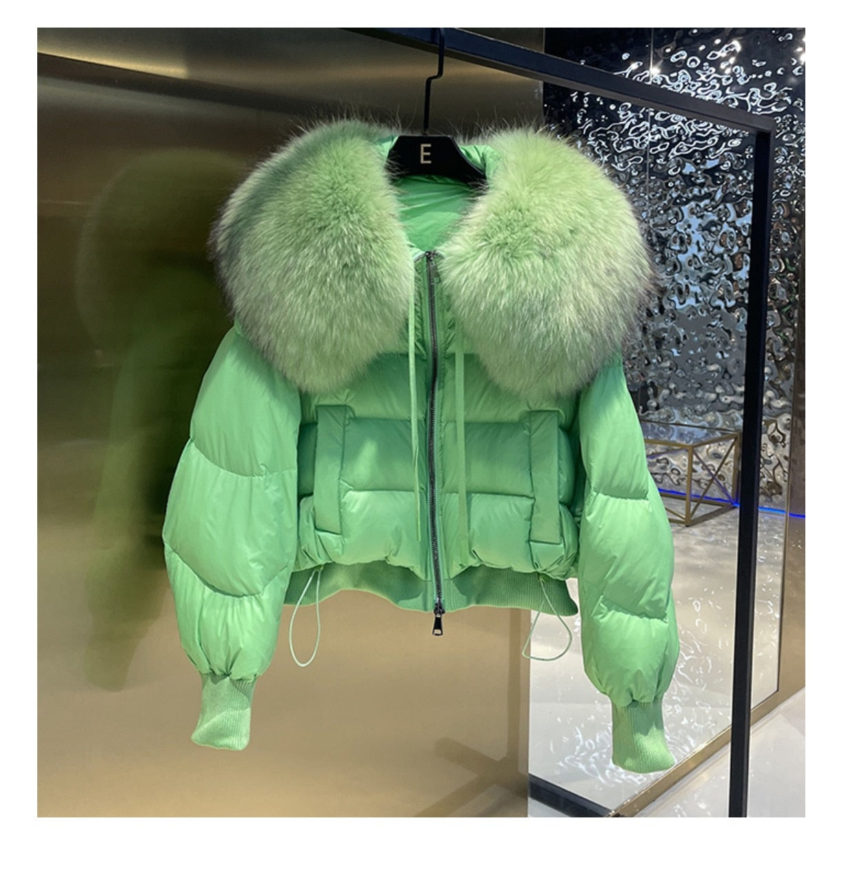 Real Fur Loose Duck Down Puffer Coats