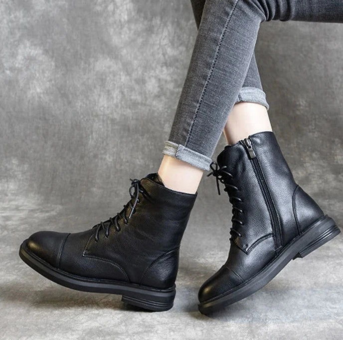 Genuine Leather Ankle Boots Spring