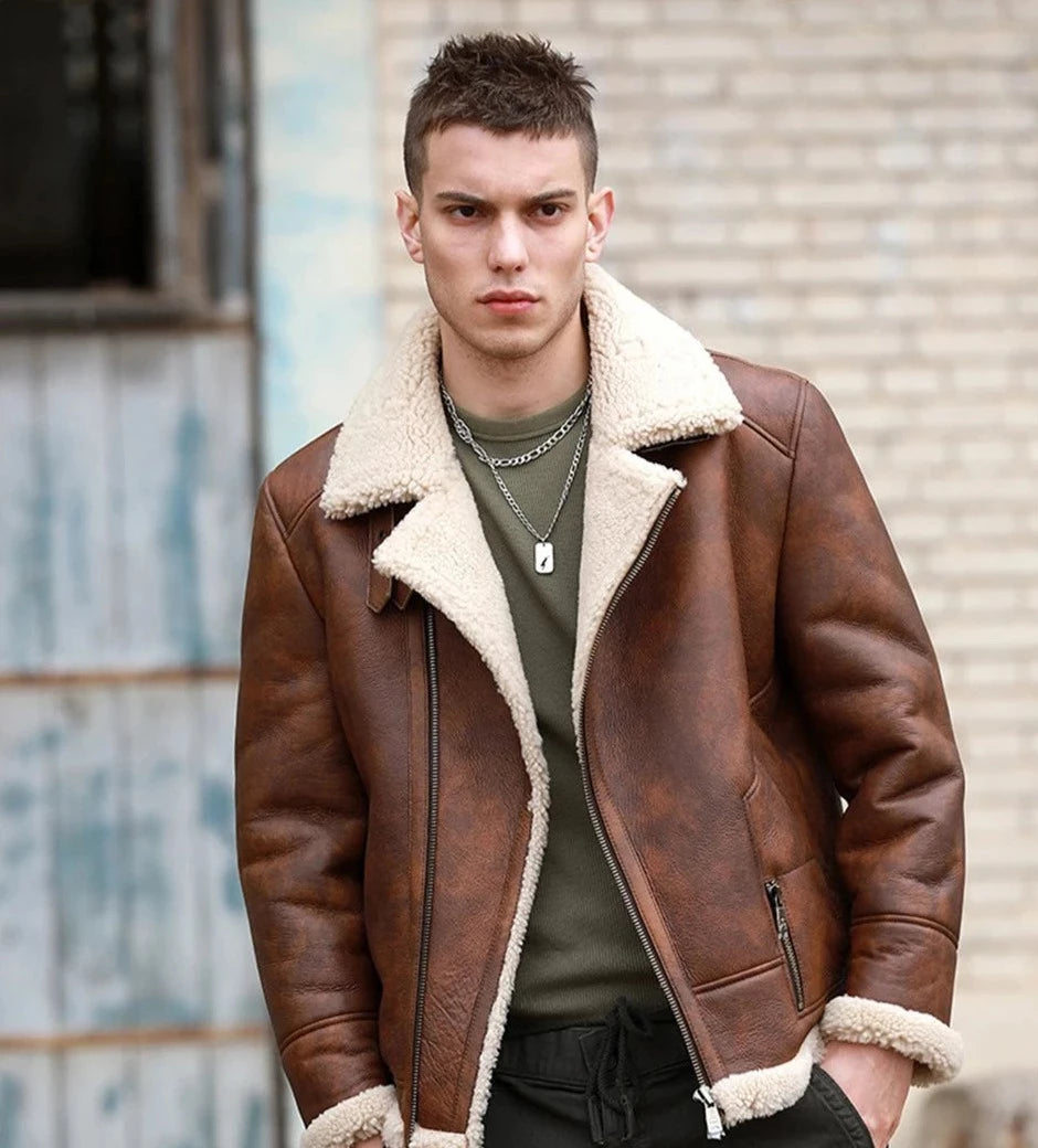 Genuine top shearling jacket