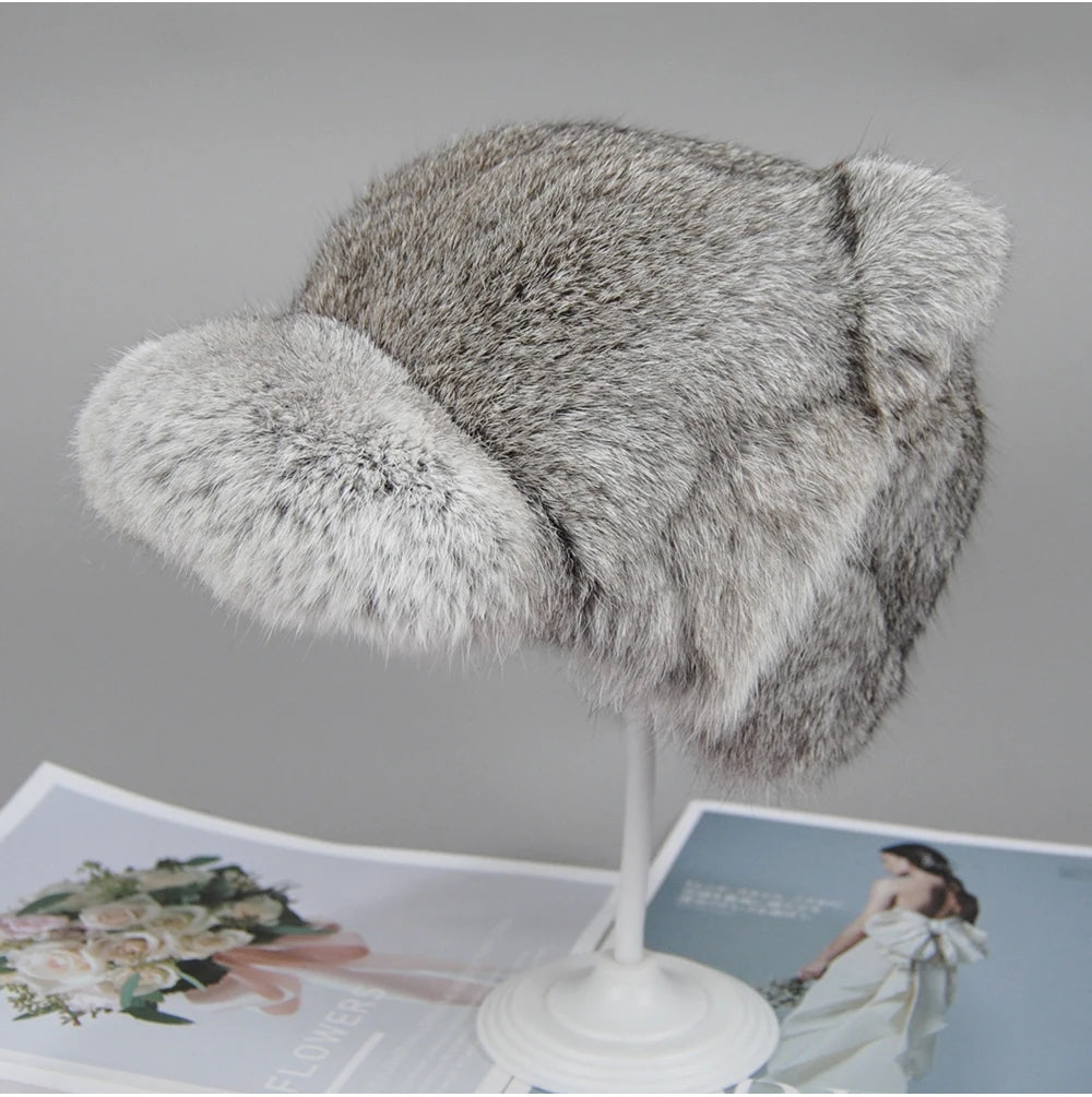 Luxury Real Fur Hat Cat Ears