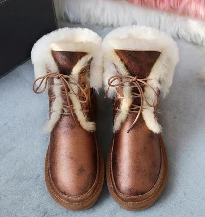 Snow Boots Genuine Wool Boots Waterproof