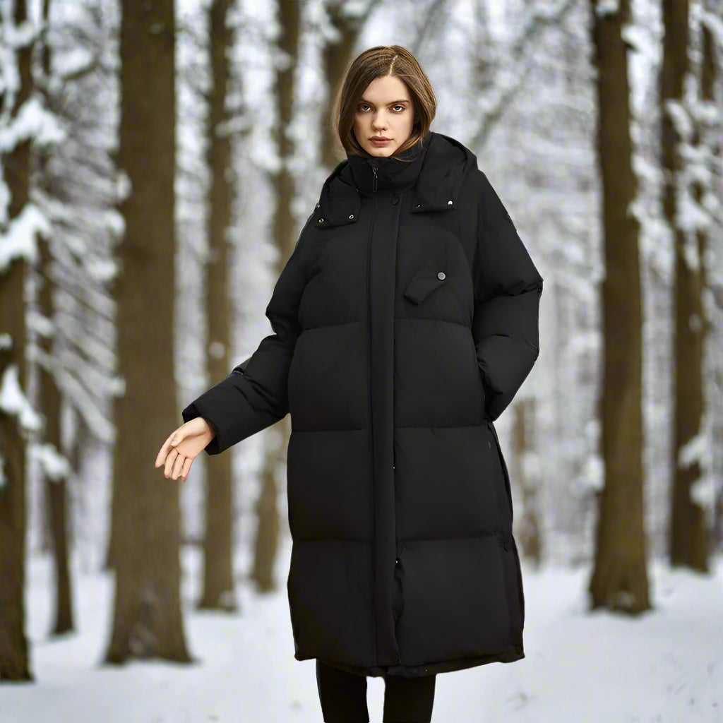 X Long Hooded Cotton Down Puffer Coats