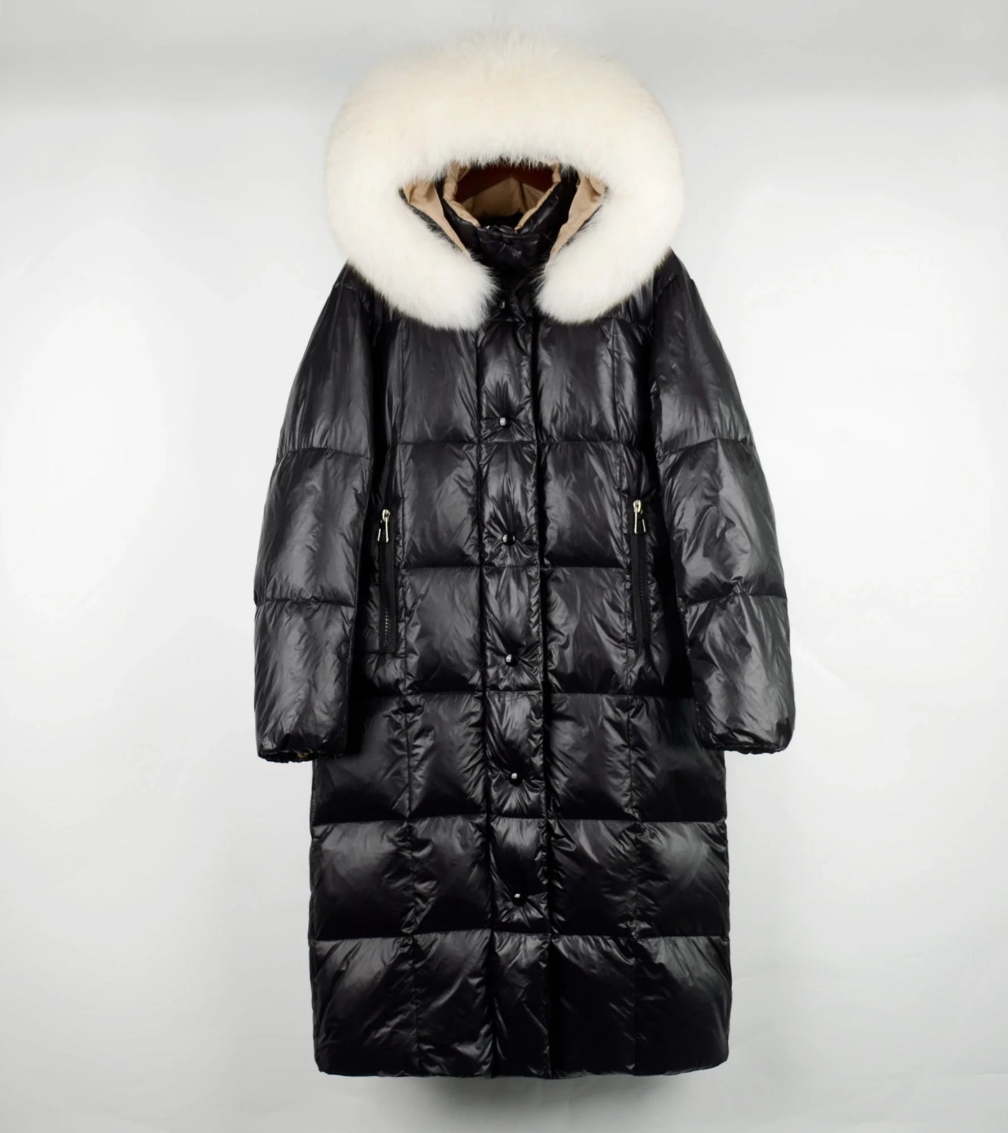 Waterproof X Long Duck Down Puffer Coats Real Fur Parka