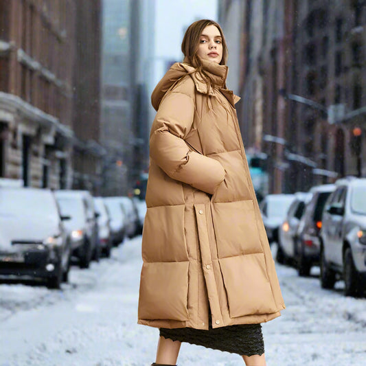 X Long Hooded Cotton Down Puffer Coats