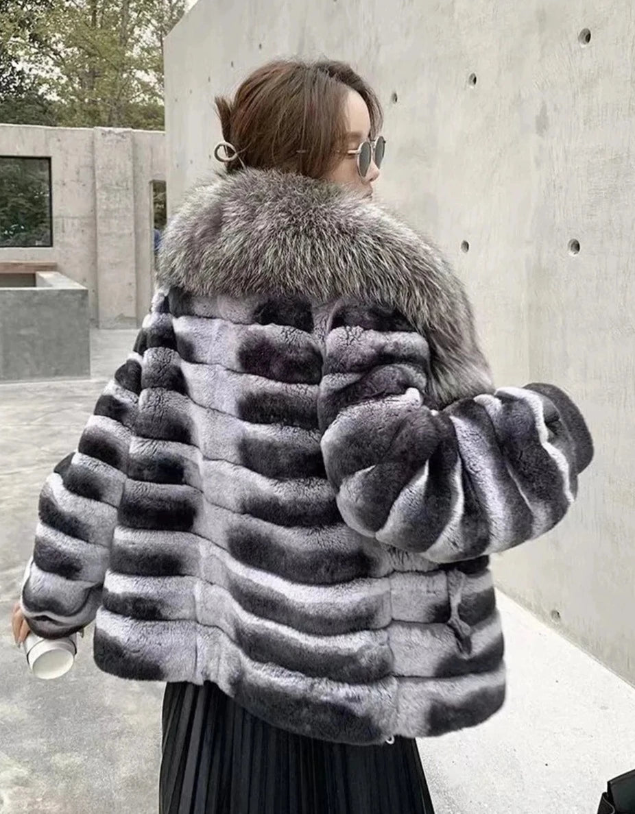 Rabbit best sale fur collar