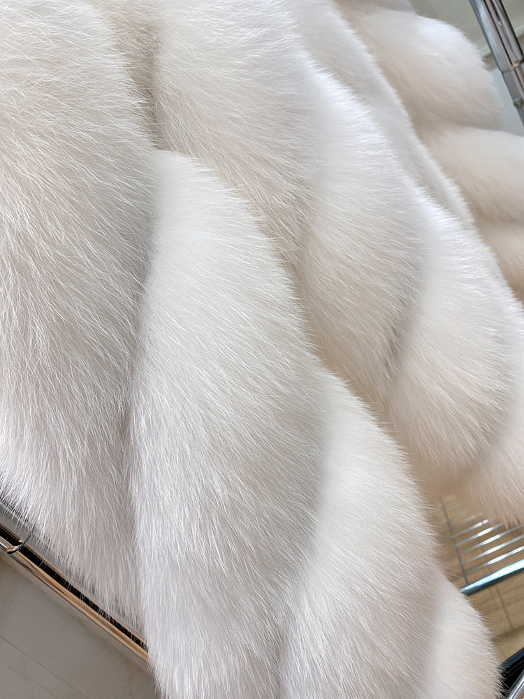 Luxury Pattern Real Fur Coats