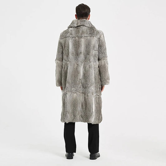 Long Natural Genuine Real Fur Coat