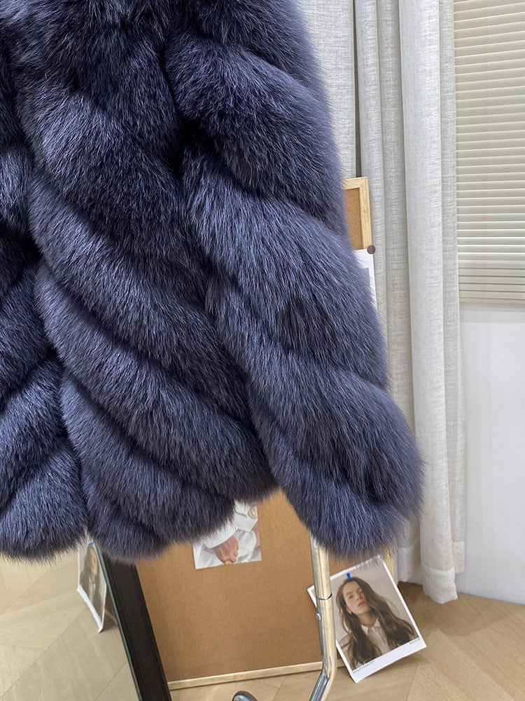 Luxury Pattern Real Fur Coats