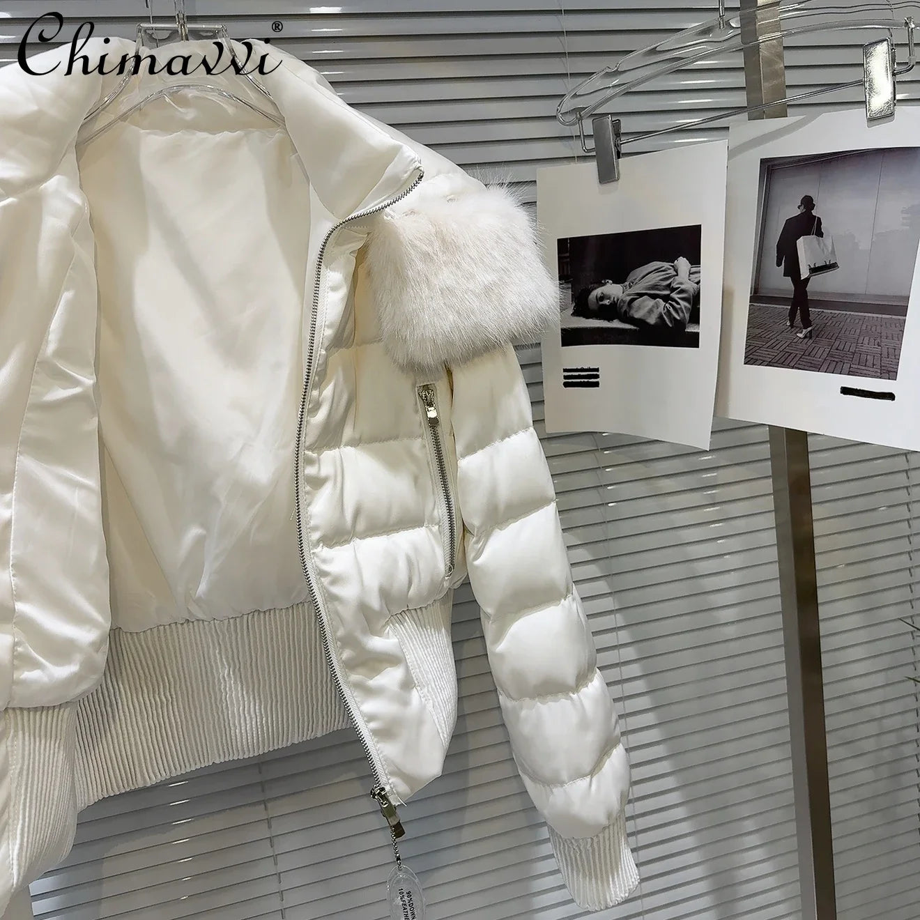 Crop Duck Down Puffer Jackets Hooded
