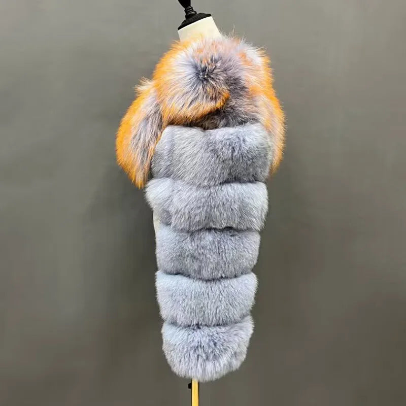 Cropped Real Fox Fur Coats