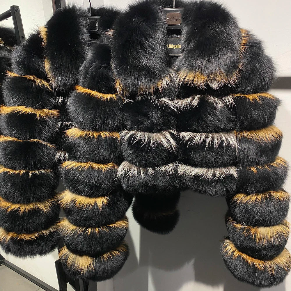 Cropped Real Fox Fur Coats