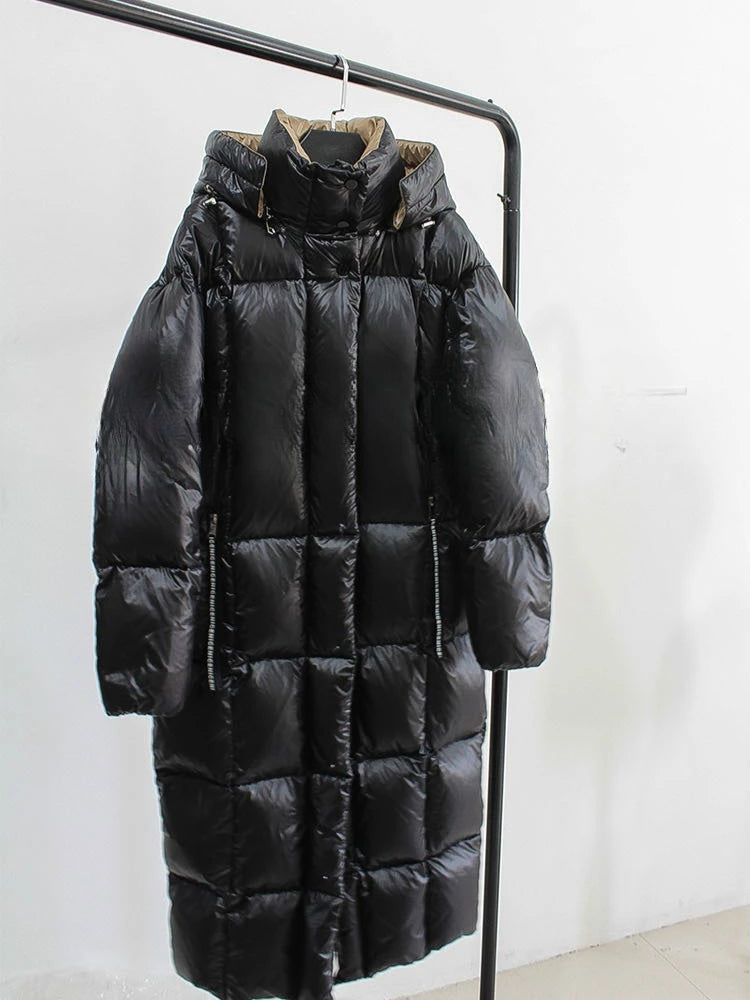 Waterproof X Long Duck Down Puffer Coats Real Fur Parka