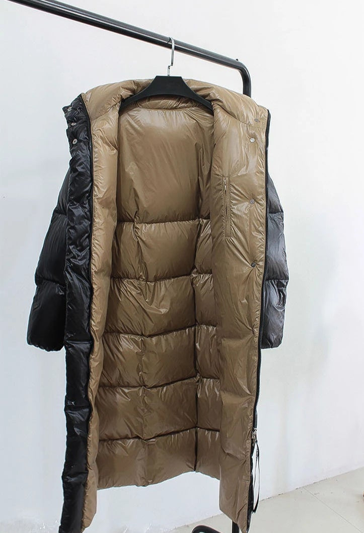 Waterproof X Long Duck Down Puffer Coats Real Fur Parka