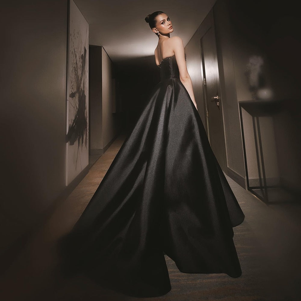 Crystal Full Slit Trumpet Floor-Length Gowns