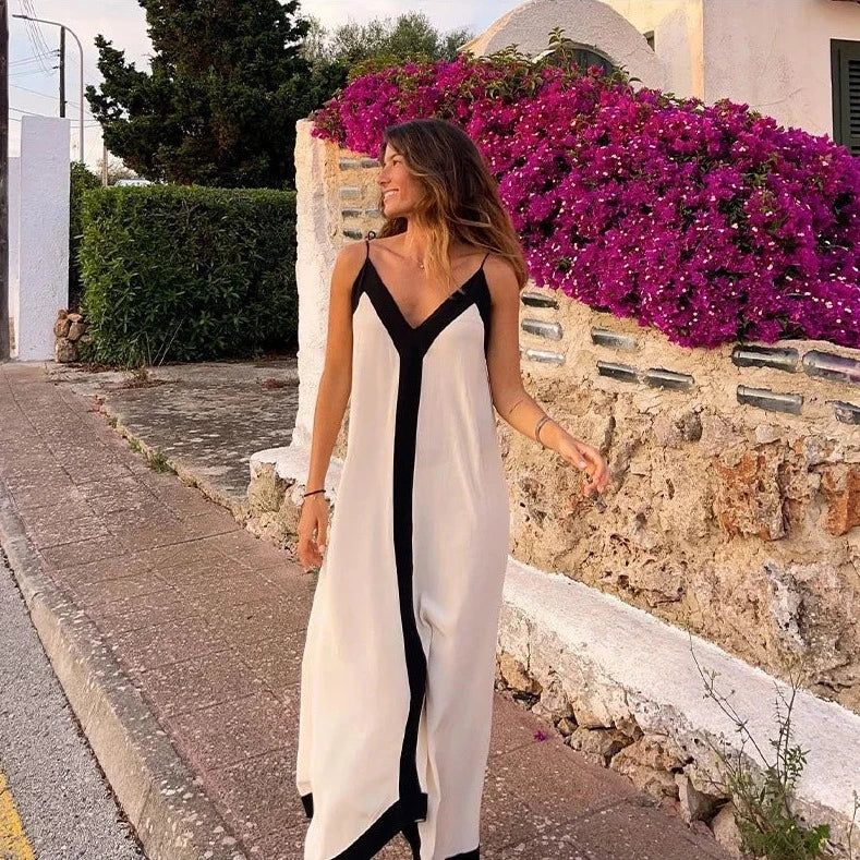 Sleeveless Backless Loose Long Dress