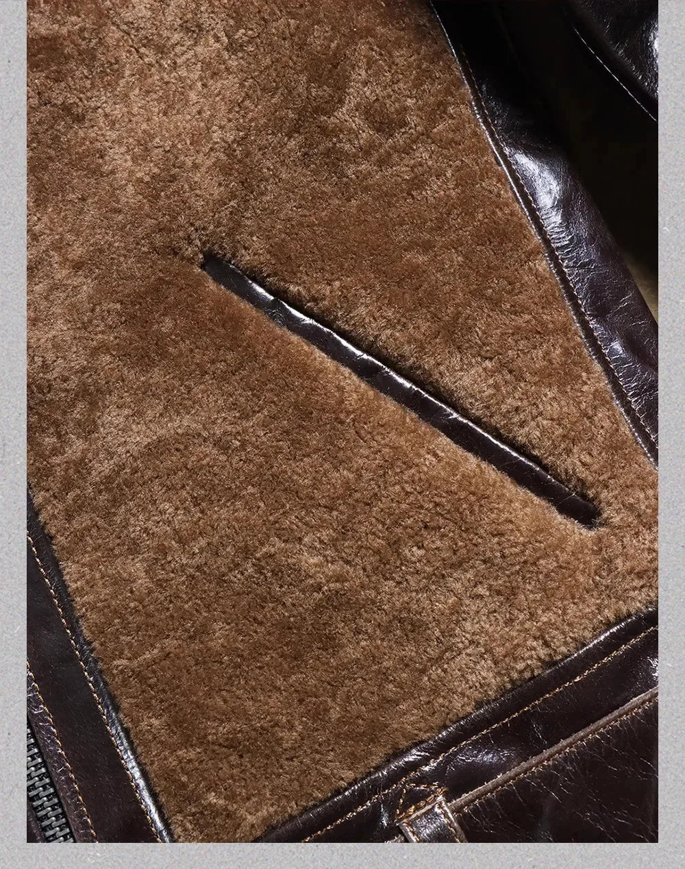 Genuine Leather Jacket Real Outer Wool Fur