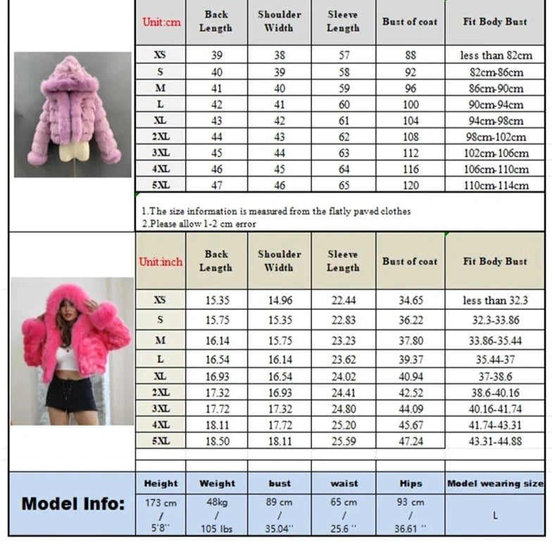 Hooded Short Real Fur Coats