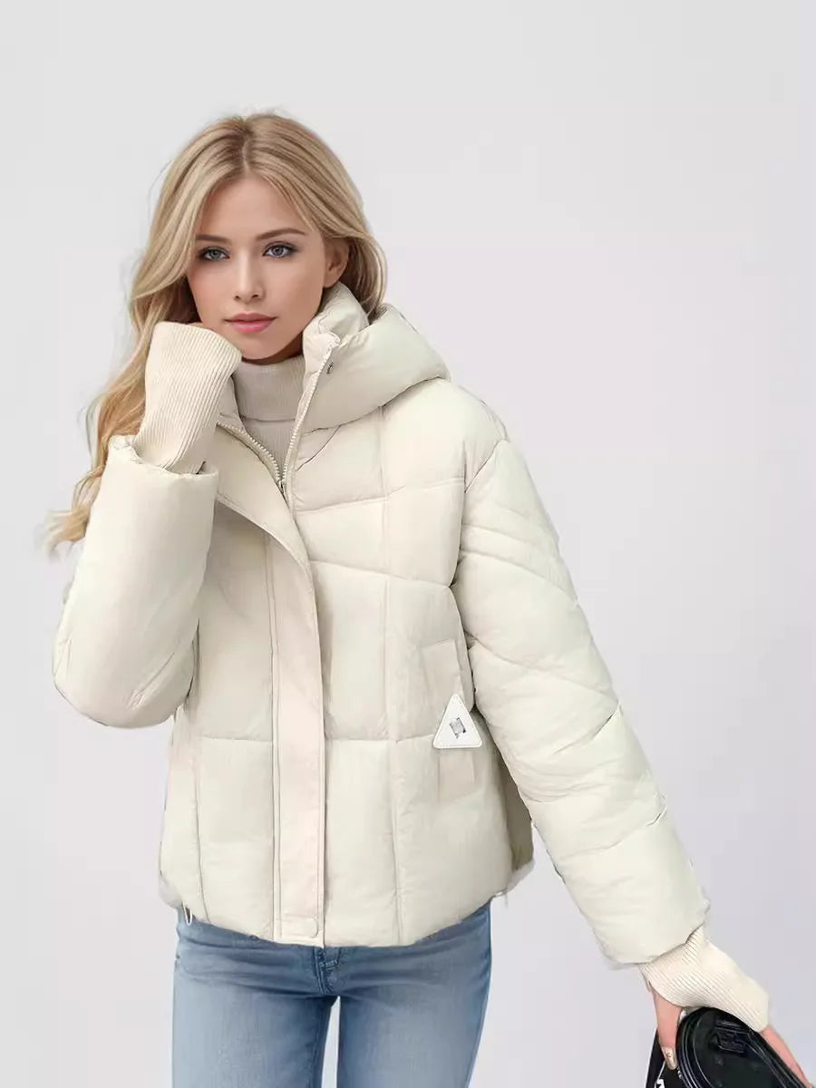 Large Pocket Hooded Short Puffer Jackets