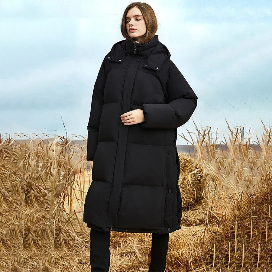 X Long Hooded Cotton Down Puffer Coats