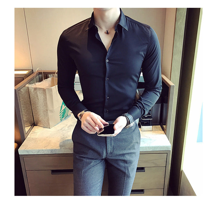 Slim Fit Long Sleeve Button Ups