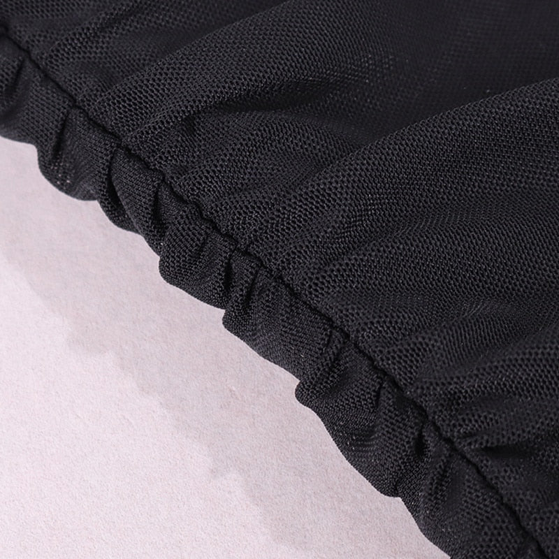 Mesh Sleeve Hollow Ruched Mini Dresses