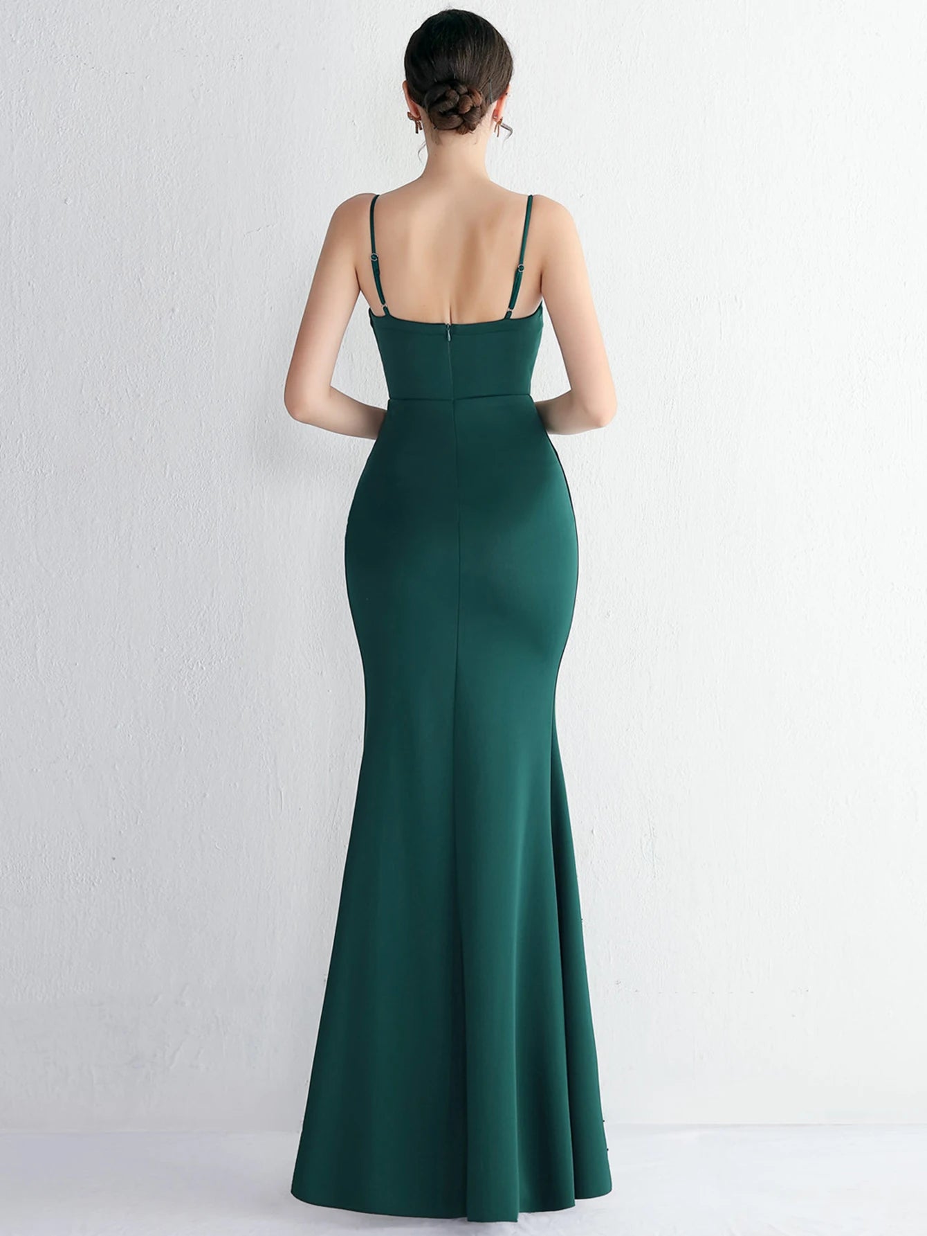 Sleeveless Backless High Split Maxi Dresses